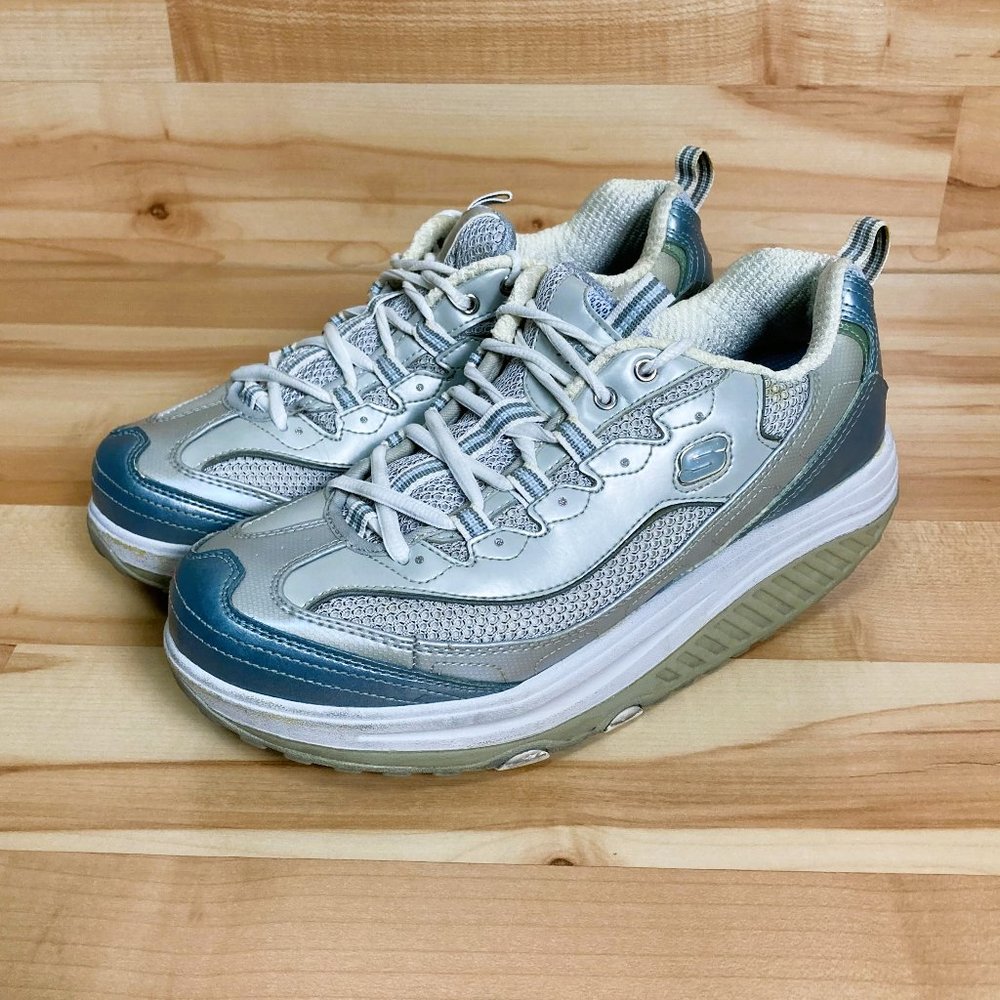Skechers Shape Ups White Blue - Women's Size 9.5